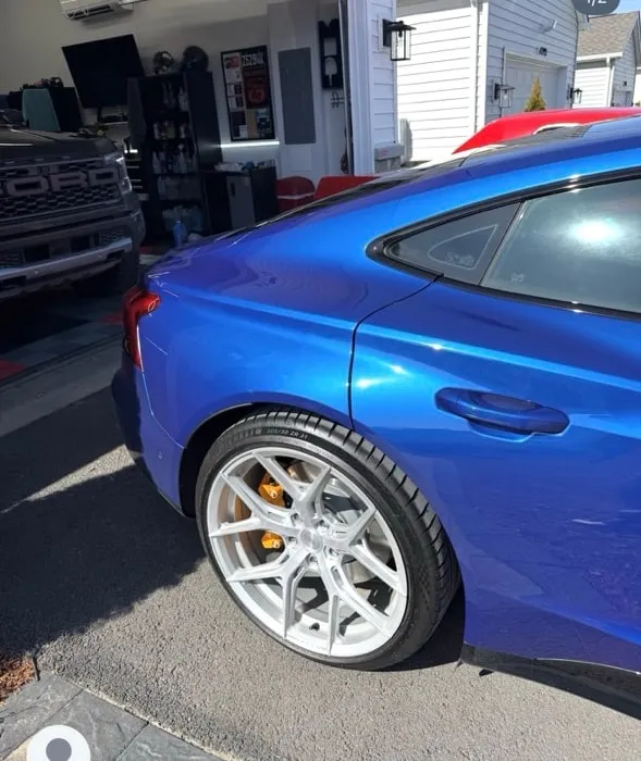 Blue BMW Coupe
