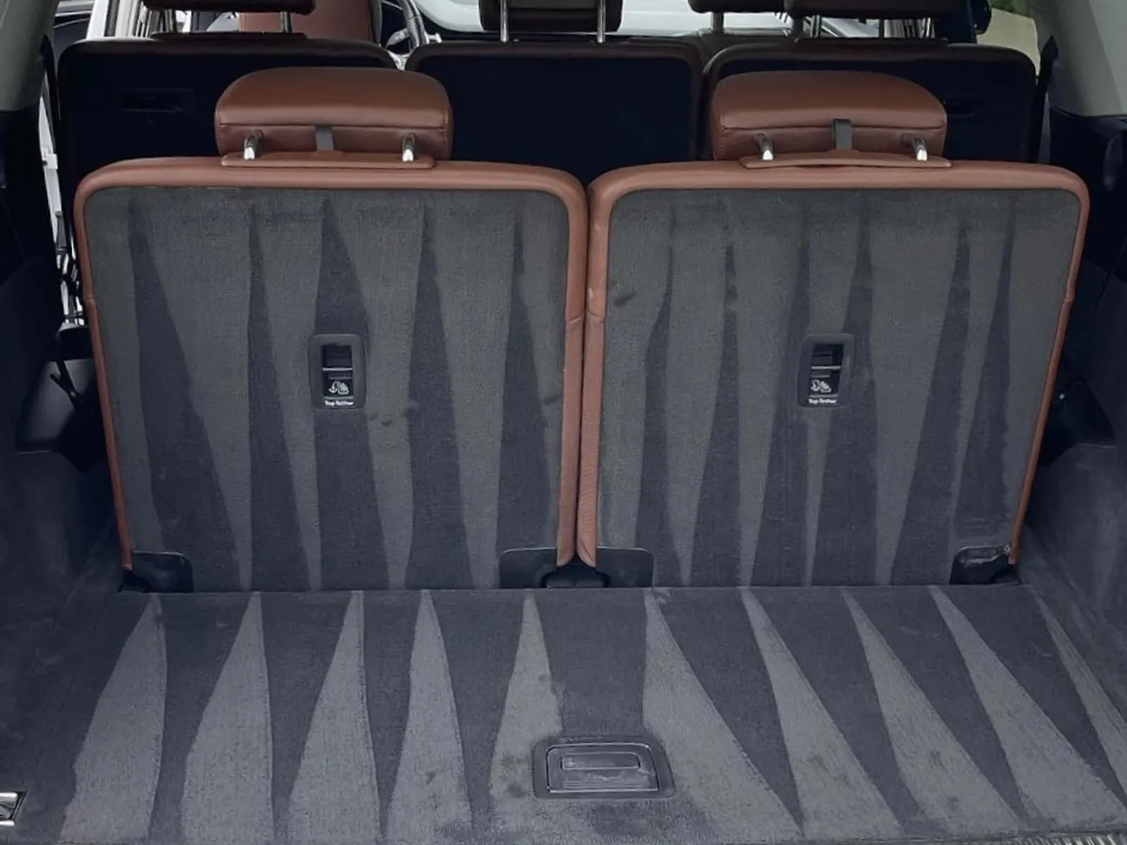 Three-row SUV cargo area cleaned